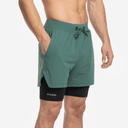 Shorts con mallas hombre