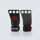 Calleras RX con magnesio con 3 agujeros color rojo y negro de frente y de reverso