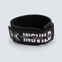 Cinturón lumbar personalizado color negro con logotipo bordado y diseño ergonómico.